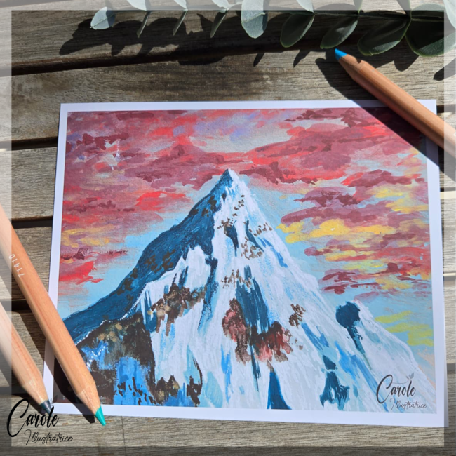 Impression-Au sommet de la montagne